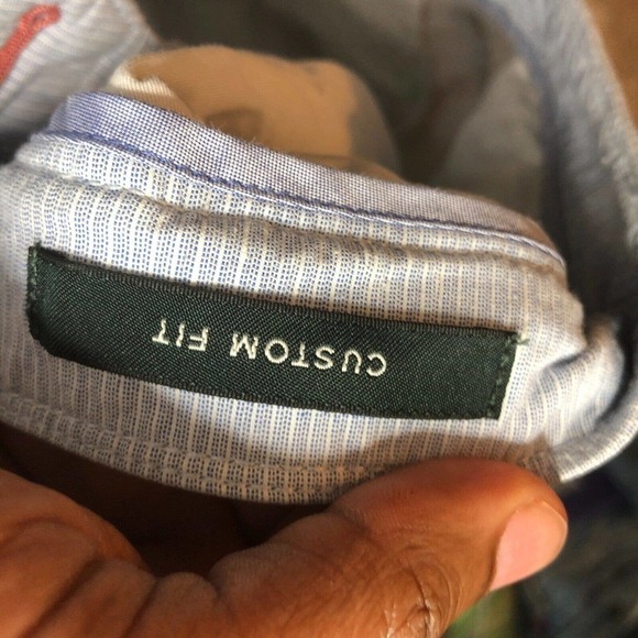 Rodd & Gunn Custom Fit Shorts Men's Size 30 Blue Striped Preppy Golf Casual - Picture 8 of 10